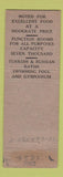 Matchbook Cover - Broadwood Hotel Philadelphia PA WEAR