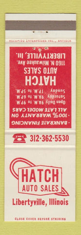 Matchbook Cover - Hatch Auto Sales Libertyville IL