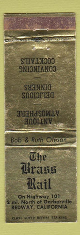 Matchbook Cover - Brass Rail Redway CA WEAR