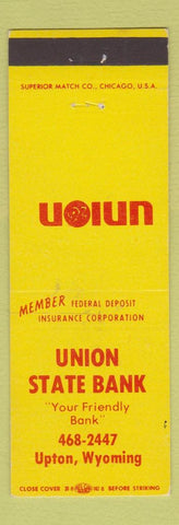 Matchbook Cover - Union State Bank Upton WY WEAR