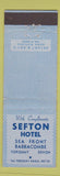 Matchbook Cover - Sefton Hotel Torquay Devon UK England