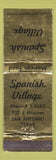 Matchbook Cover - Spanish Villa San Antonio TX WEAR