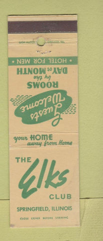 Matchbook Cover - Elks Club Springfield IL