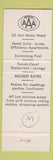 Matchbook Cover - Arizona Ambassador Phoenix AZ