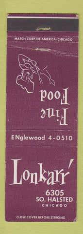 Matchbook Cover - Lonkarr Chicago IL restaurant WEAR