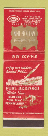 Matchbook Cover - Fort Bedford Motor Inn Bedford PA girlie