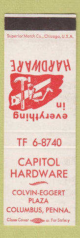 Matchbook Cover - Capitol Hardware Columbus OH SAMPLE