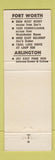 Matchbook Cover - Colonial Cafeterias Fort Worth Arlington TX