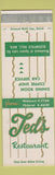 Matchbook Cover - Ted's Restaurant Bloomfield Hills MI WEAR