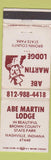 Matchbook Cover - Abe Martin Lodge Nashville IN WEAR