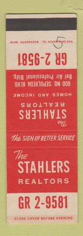 Matchbook Cover - The Stahlers Real Estate El Segundo CA SAMPLE 1955