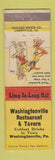 Matchbook Cover - Washington Restaurant Tavern Washingtonville PA hillbilly