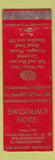Matchbook Cover - Swiggum's Motel St Cloud MN WEAR