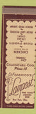 Matchbook Cover - DiFederico's Lampost New Paris OH low phone #