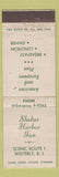 Matchbook Cover - Shelton Harbor Inn Westerly RI WHITE