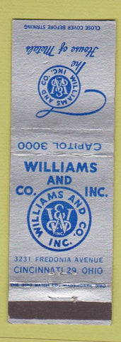 Matchbook Cover - Williams Metals Cincinnati OH