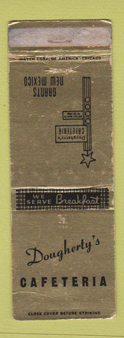 Matchbook Cover - Dougherty's Cafeteria Grants NM WEAR
