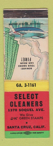 Matchbook Cover - Select Cleaners Santa Cruz CA WEAR
