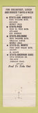 Matchbook Cover - Stats Charbroiler El Monte Beverly Hills Los Angeles CA
