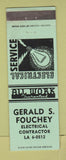 Matchbook Cover - Gerald S Fouchey Electrical Contractor