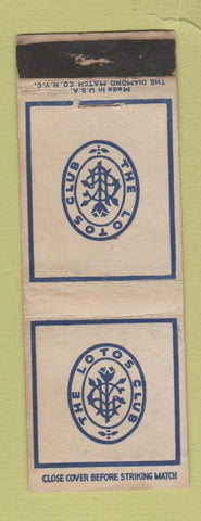 Matchbook Cover - Lotos Club WEAR