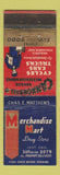 Matchbook Cover Cannonballs Messanger Service Merchandise Mart Drugs Chicago IL