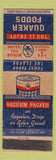 Matchbook Cover - Quaker Foods Coffee Lee & Cady WORN