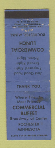 Matchbook Cover - Commercial Lunch Buffet Rochester MN WEAR