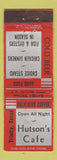 Matchbook Cover - Hutson's Cafe Trinity TX