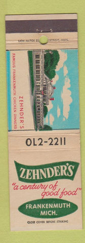 Matchbook Cover - Zehnder's Restaurant Frankenmuth MI