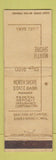 Matchbook Cover - North Shore State Bank Shorewood WI WORN