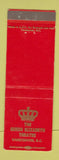 Matchbook Cover - The Queen Elizabeth Theatre Vancouver BC