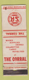 Matchbook Cover - The Corral Sul Ross State College Alpine TX WORN