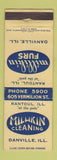 Matchbook Cover - Millikin Cleaning Danville IL Rantoul WEAR