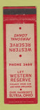 Matchbook Cover - Western Reserve Car Loans Elyria OH