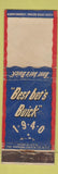 Matchbook Cover - 1940 Buick POOR CREASES