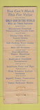 Matchbook Cover - 1940 Buick POOR CREASES