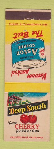 Matchbook Cover - Astor Coffee Deep South Cherry Preserves