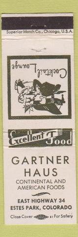 Matchbook Cover - Gartner Haus Estes Park Colorado