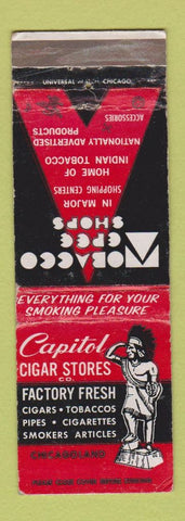 Matchbook Cover - Capitol Cigar Stores Chicago IL Indian WEAR