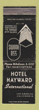 Matchbook Cover - Hotel Hayward Los Angeles CA WEAR