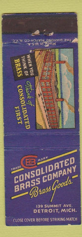 Matchbook Cover - Consolidated Brass Detroit MI WEAR