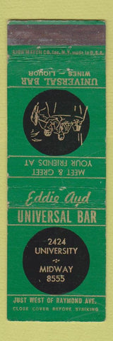Matchbook Cover - Eddie Ayd Universal Bar St Paul MN WEAR