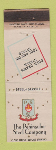 Matchbook Cover - Peninsular Steel Company Detroit Cleveland WEAR