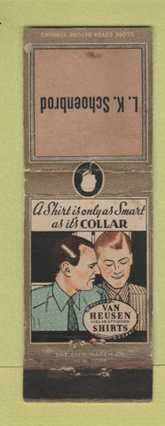 Matchbook Cover - Van Heusen Men's Clothes LK Schoenbrod WEAR