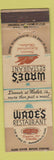 Matchbook Cover - Wade's Restaurant Minneapolis MN WEAR