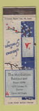 Matchbook Cover - Manhattan Restaurant Denver Colorado Christmas WEAR