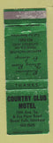 Matchbook Cover - Country Club Motel Great Falls MT WEAR