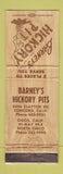 Matchbook Cover - Barney's Hickory Pit Chico Concord CA WEAR