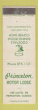 Matchbook Cover - Princeton Motor Lodge IL